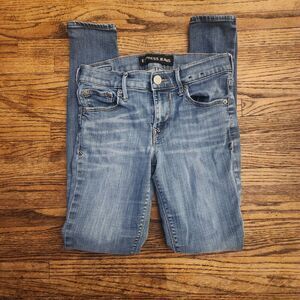 Express Medium Wash Legging Jean Mid-Rise Size 2R Minimalist Clean Girl
